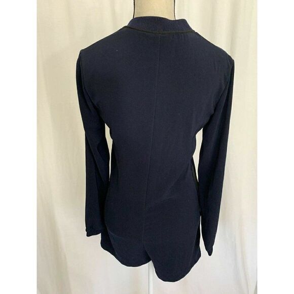 Zara Womens Navy Blue Long Sleeve Mini Zip Up Jumpsuit Small 7901/272/407 - Picture 5 of 7